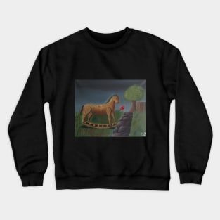 Rocking Horse in Park Crewneck Sweatshirt